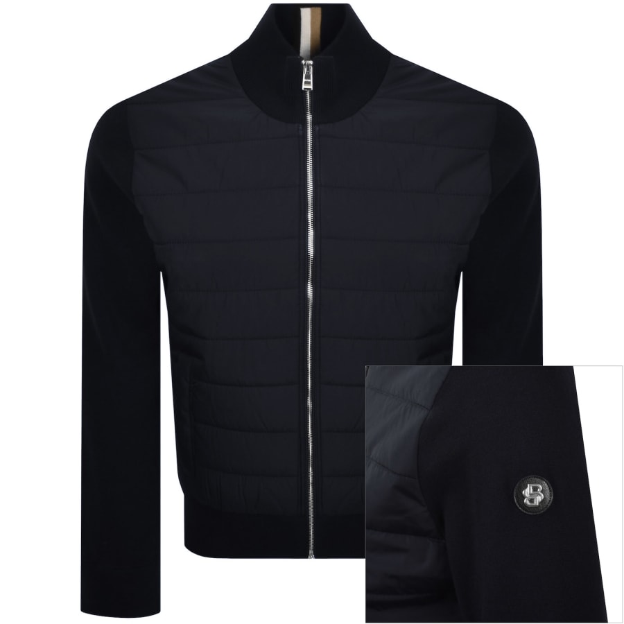 Image number 1 for BOSS Hernesto Hybrid Jacket Navy