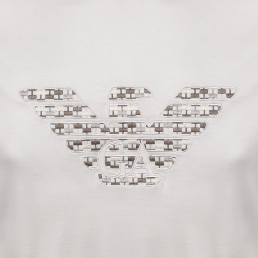 Image number 3 for Emporio Armani Embroidered Logo T Shirt White