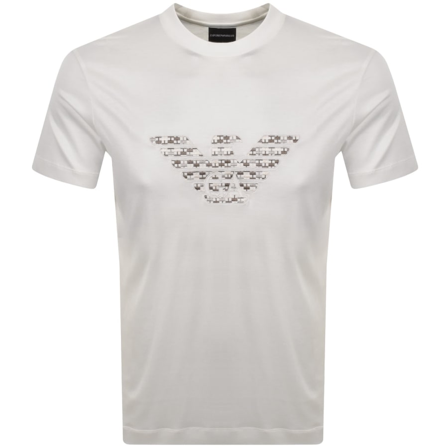 Image number 1 for Emporio Armani Embroidered Logo T Shirt White