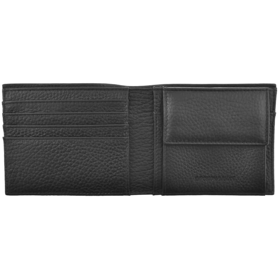 Image number 2 for Emporio Armani Leather Bifold Wallet Black