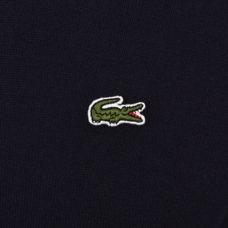 Image number 3 for Lacoste Crew Neck Knit Jumper Navy