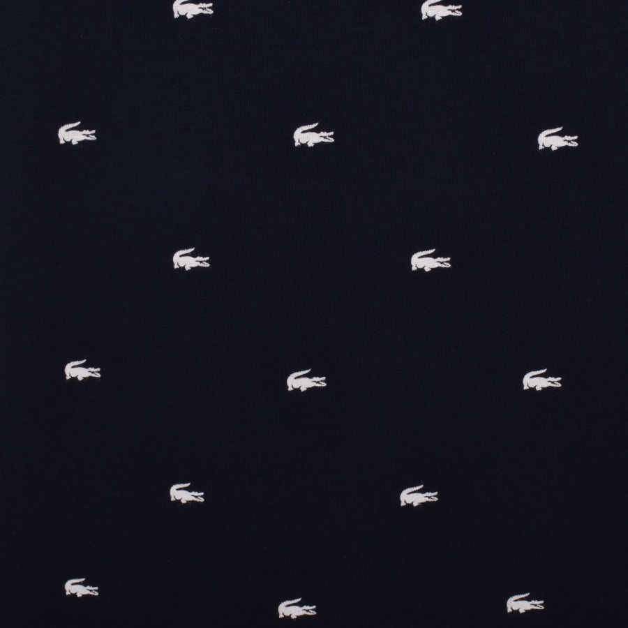 Image number 3 for Lacoste Crocodile Print T Shirt Navy