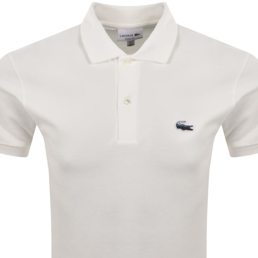 Image number 2 for Lacoste Landscape Croc T Shirt Off White