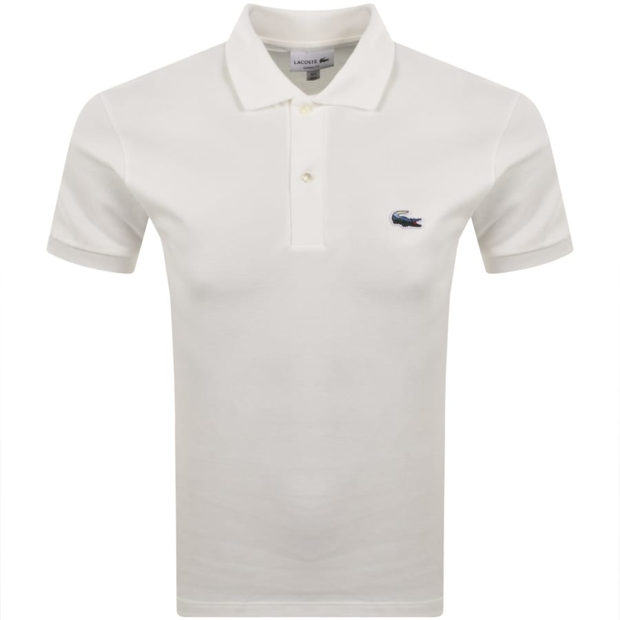 Image number 1 for Lacoste Landscape Croc T Shirt Off White