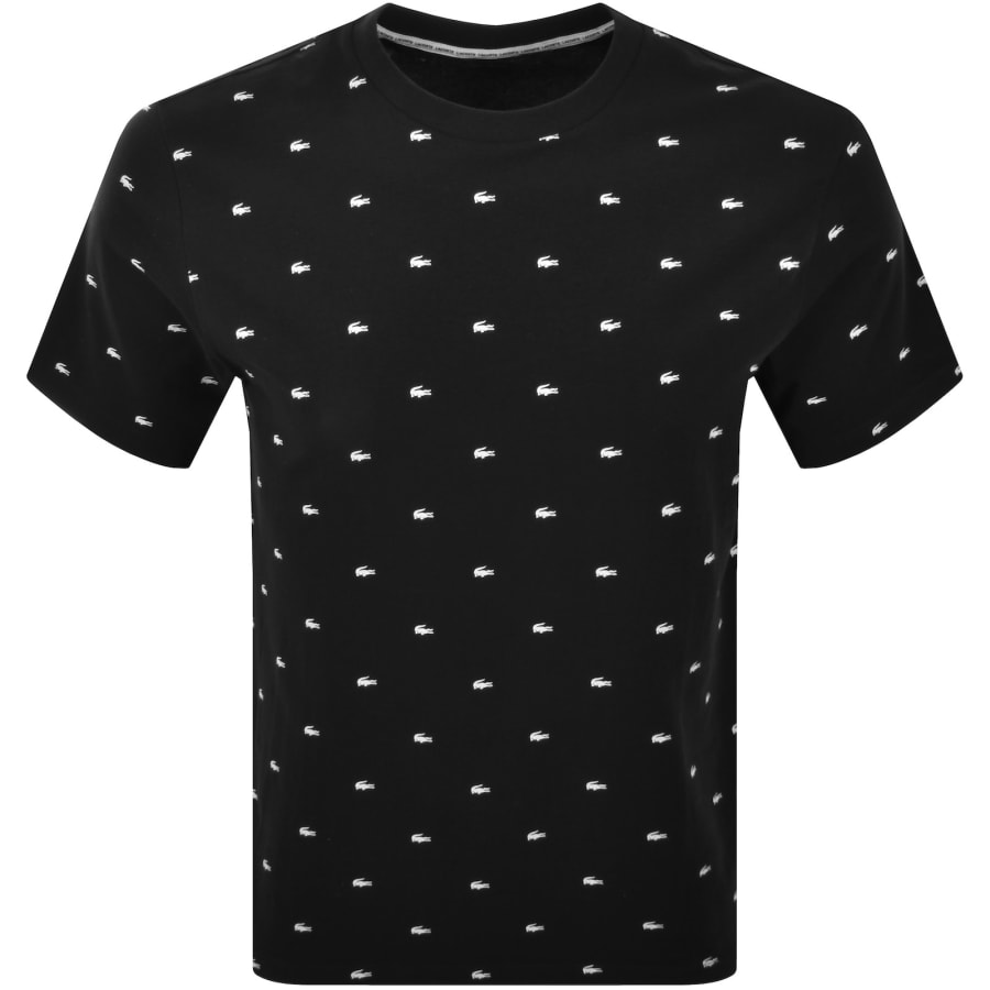 Image number 2 for Lacoste Crocodile Print Lounge Set Black