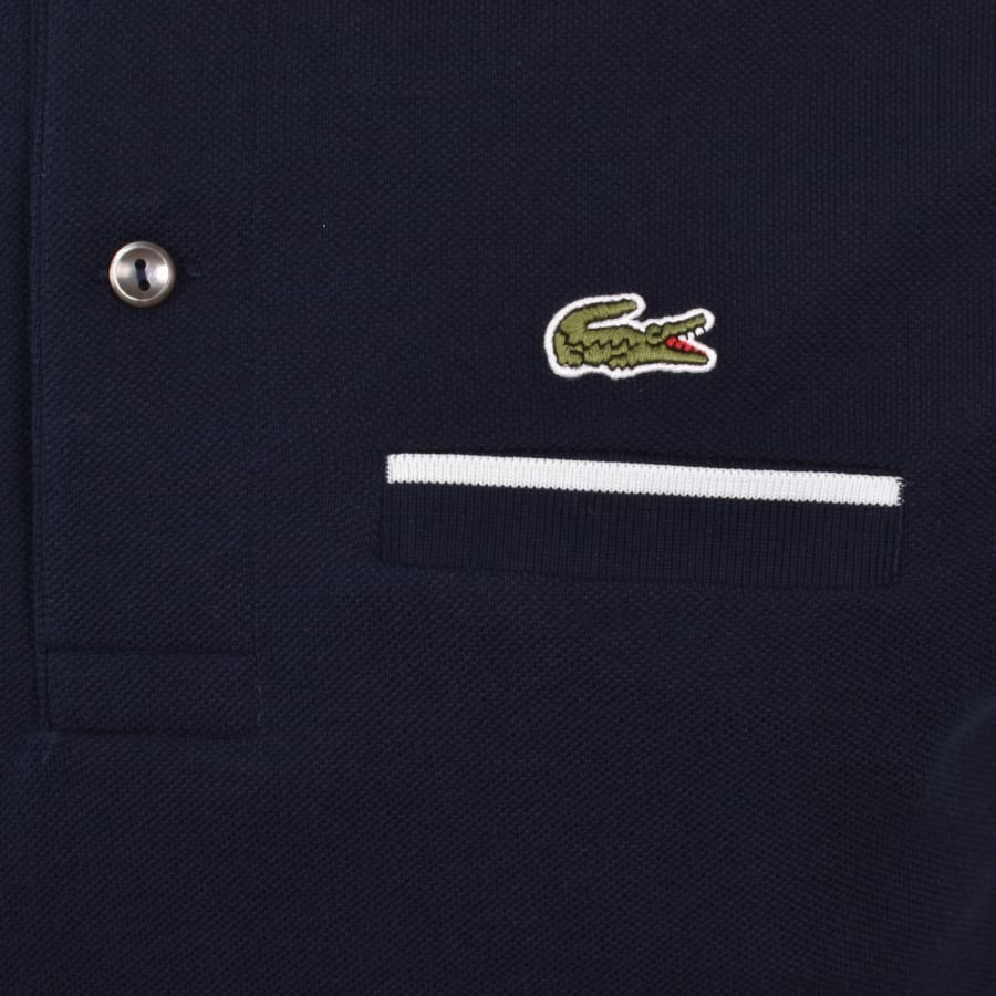 Image number 3 for Lacoste Tipped Polo T Shirt Navy