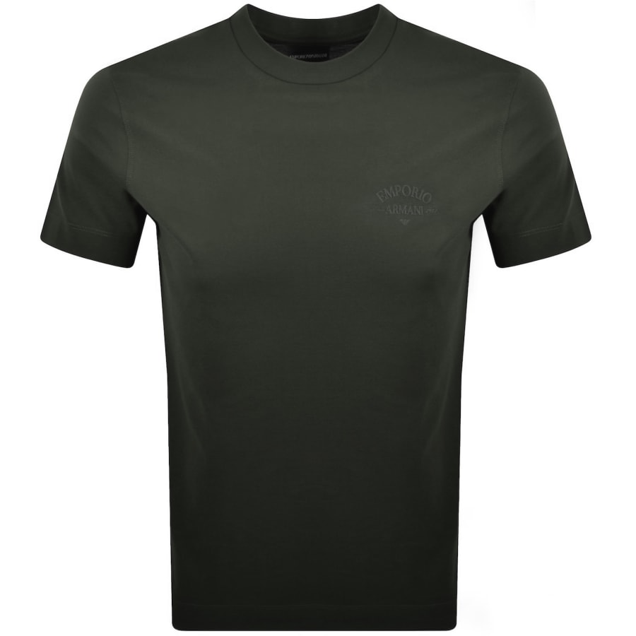 Image number 1 for Emporio Armani Crew Neck Logo T Shirt Green