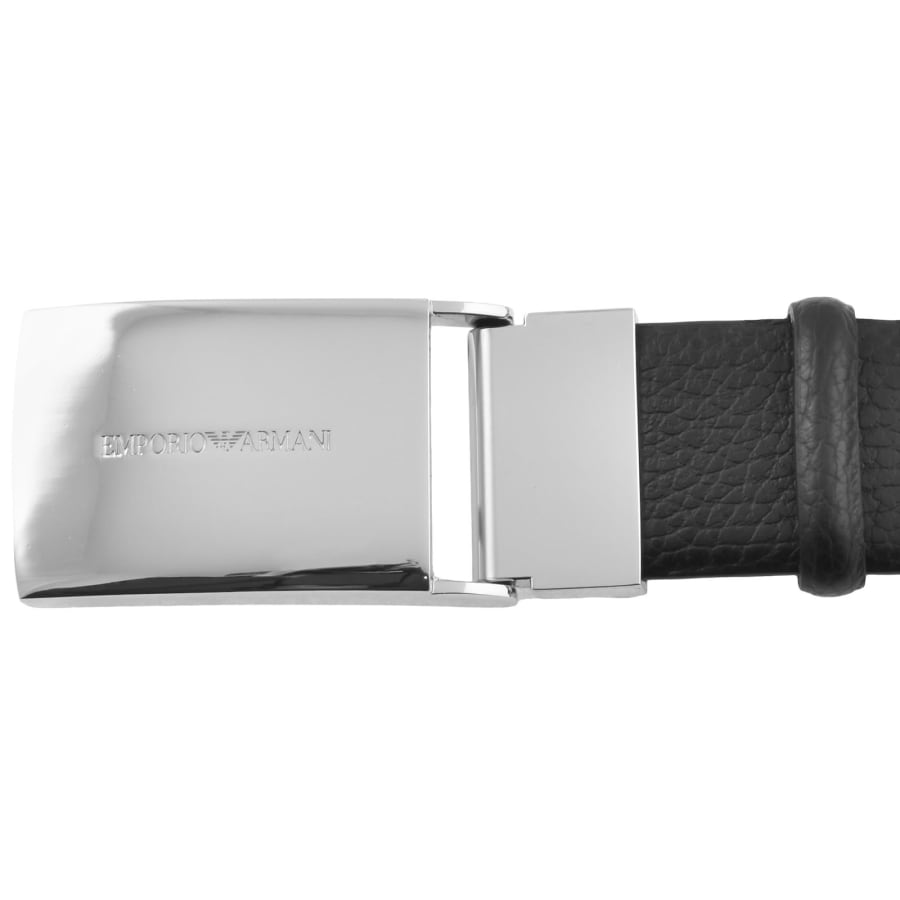 Image number 3 for Emporio Armani Logo Leather Belt Black