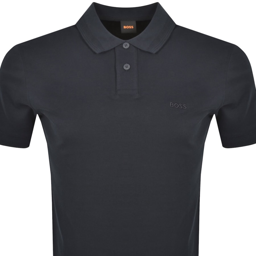 Image number 2 for BOSS Pe Interlock Polo T Shirt Navy