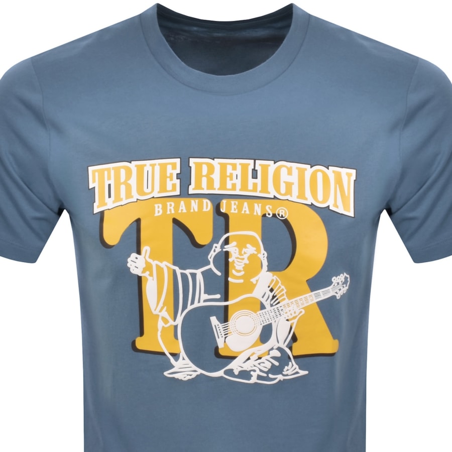Image number 2 for True Religion Big Buddha T Shirt Blue