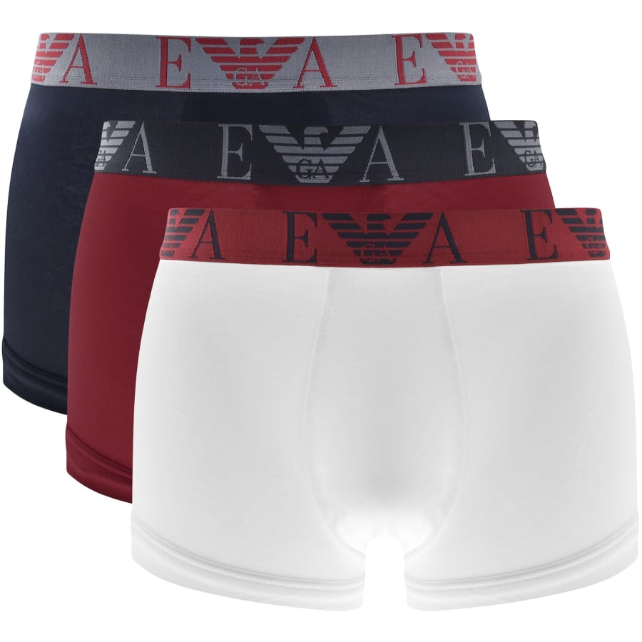 Image number 1 for Emporio Armani Underwear 3 Pack Boxer Trunks