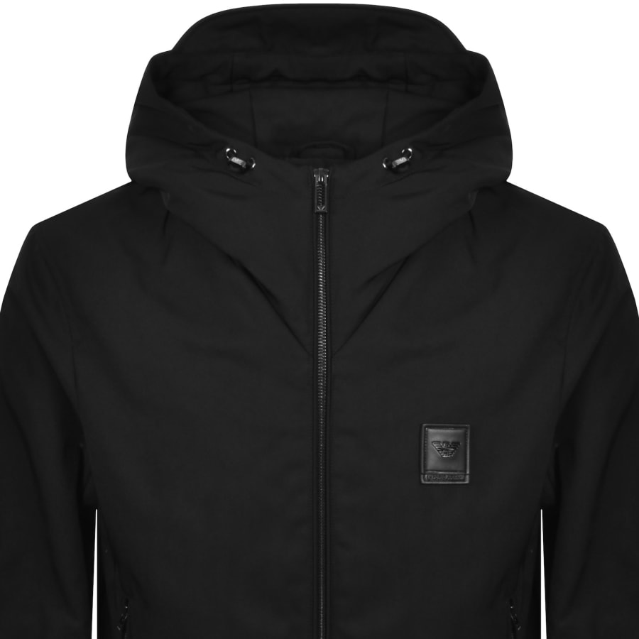 Image number 2 for Emporio Armani Nylon Hooded Jacket Black