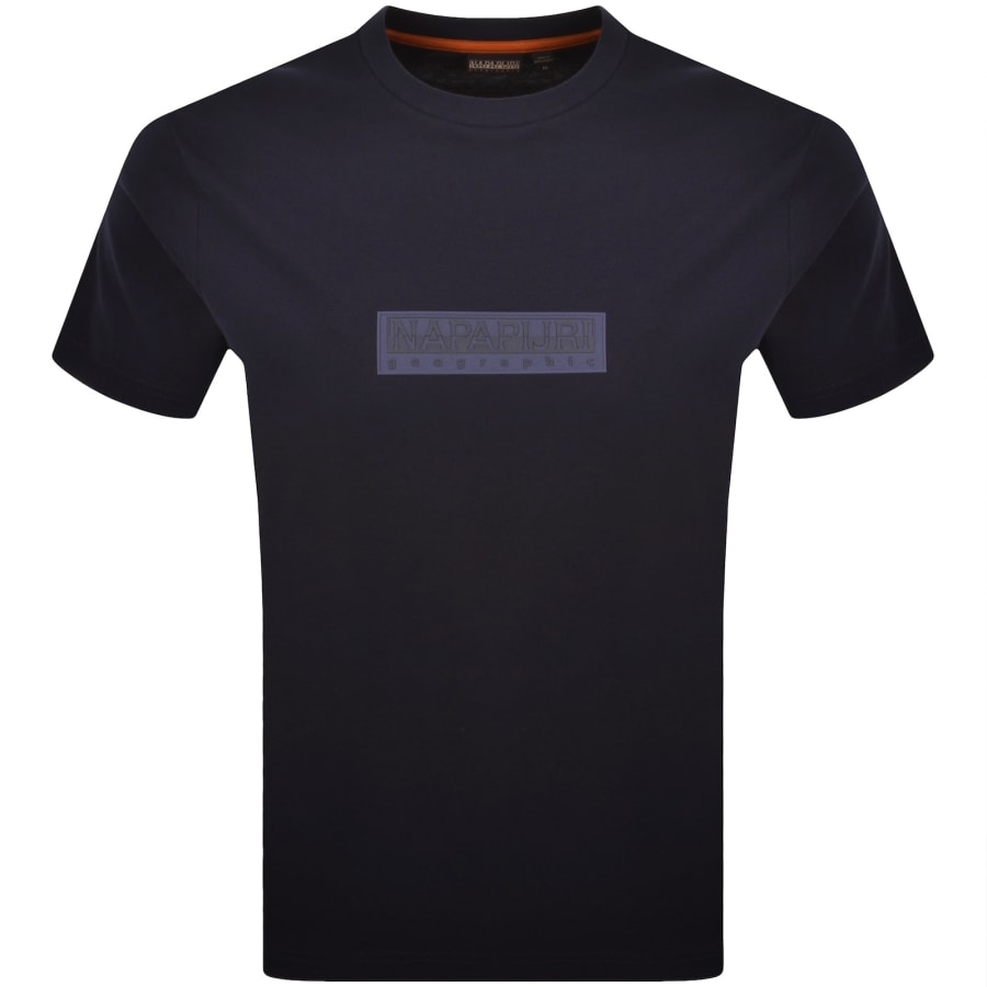 Image number 1 for Napapijri S-Box Logo T Shirt Navy