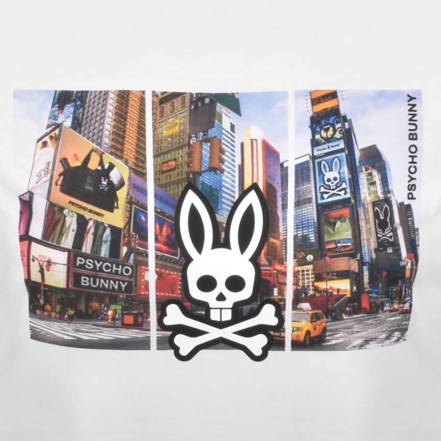 Image number 3 for Psycho Bunny Zeke Graphic T Shirt White