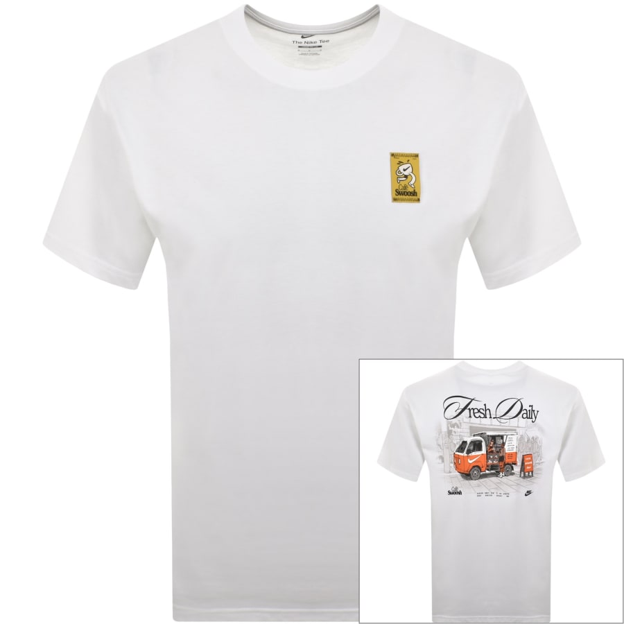 Image number 1 for Nike Sportswear Cafe Swoosh T Shirt White