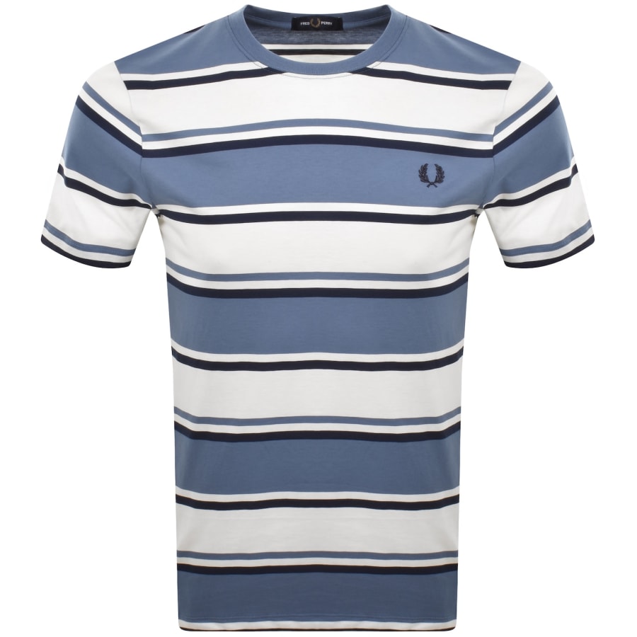 Image number 1 for Fred Perry Bold Stripe T Shirt Ace Blue