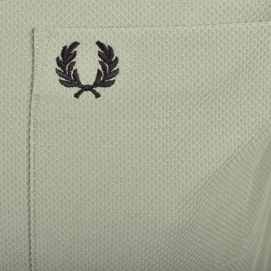 Image number 3 for Fred Perry Pocket Detail Pique T Shirt Green