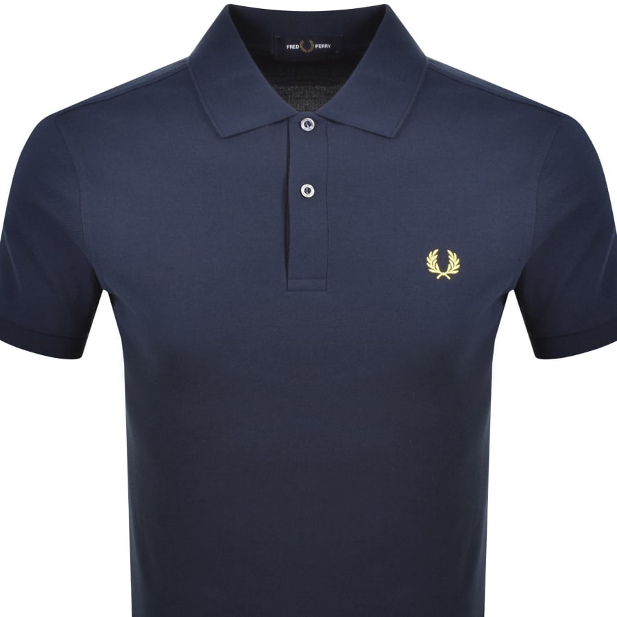 Image number 2 for Fred Perry Plain Polo T Shirt Navy