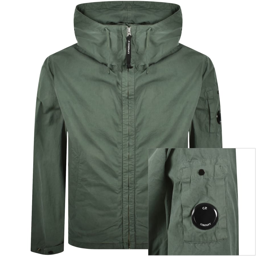 Image number 1 for CP Company Micro-Reps Hooded Jacket Green