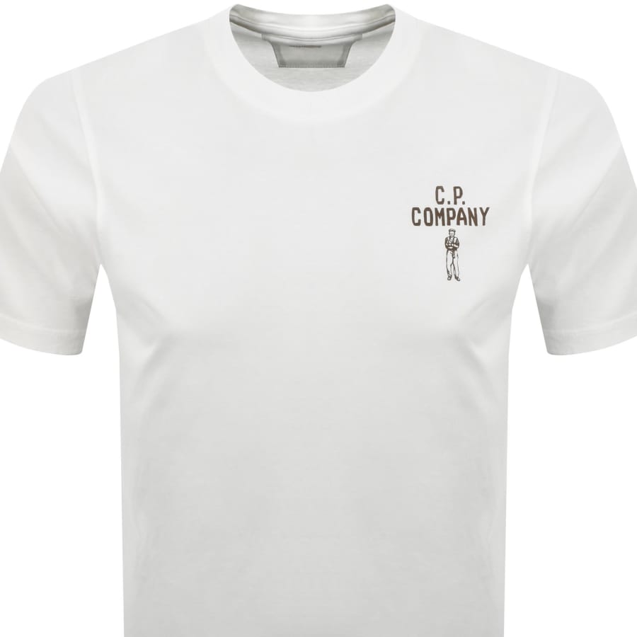 Image number 3 for CP Company Logo T Shirt Gauze White