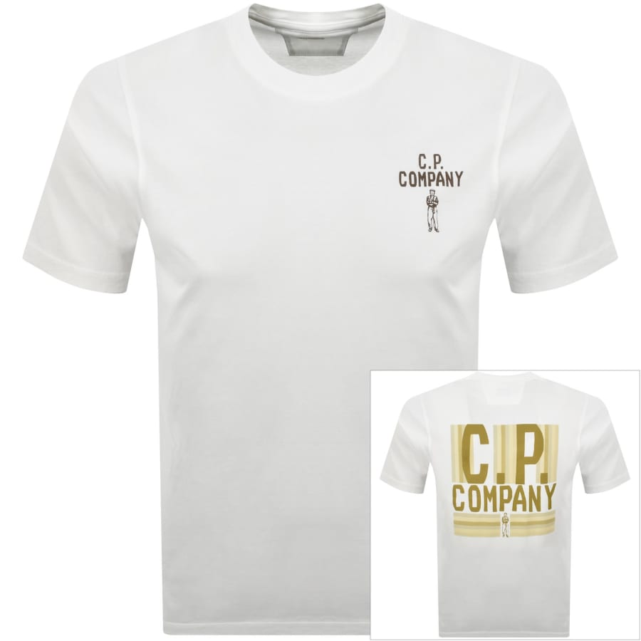 Image number 1 for CP Company Logo T Shirt Gauze White