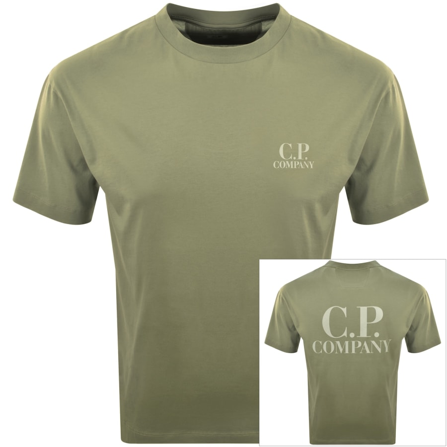 Image number 1 for CP Company Logo T Shirt Green