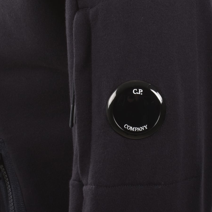 Image number 4 for CP Company Diagonal Raised Hoodie Navy