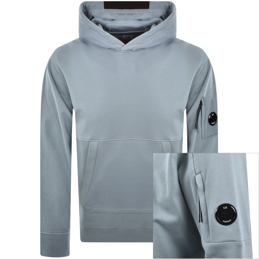 Image number 1 for CP Company Diagonal Raised Hoodie Blue