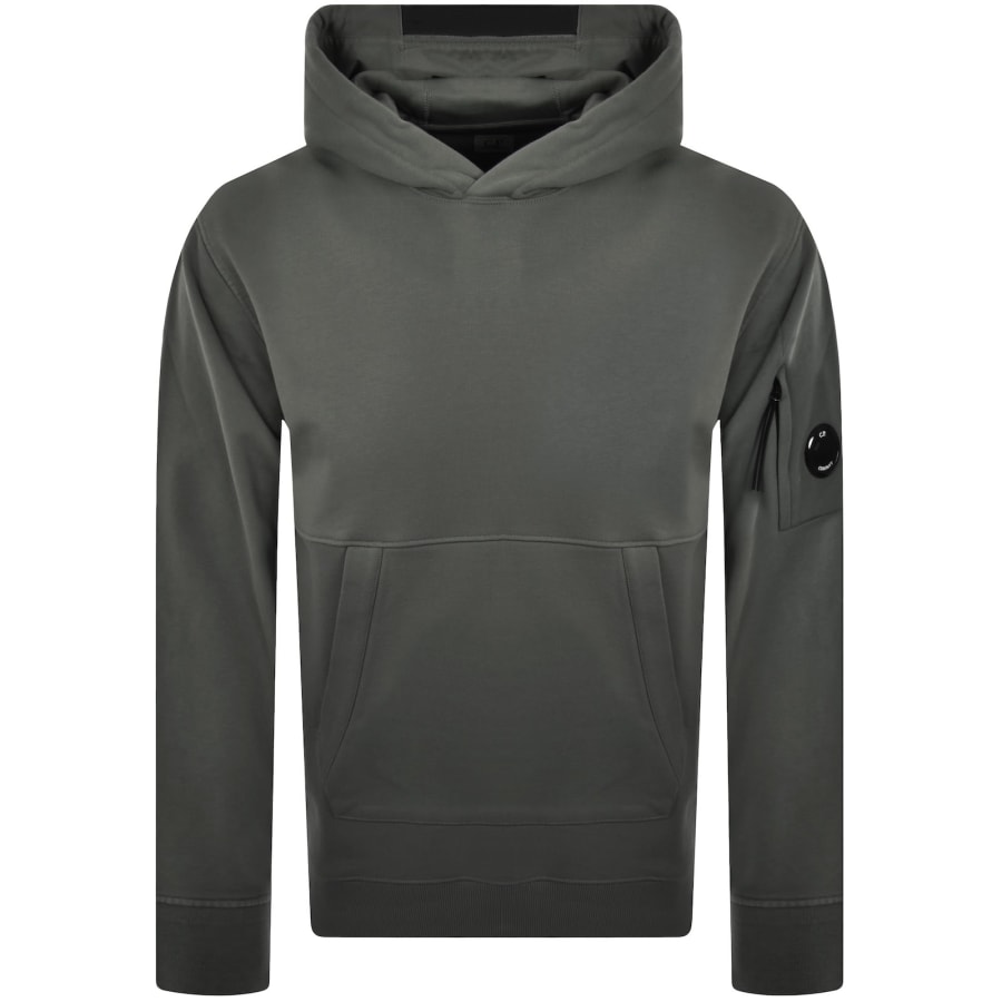 Image number 2 for CP Company Diagonal Raised Hoodie Green