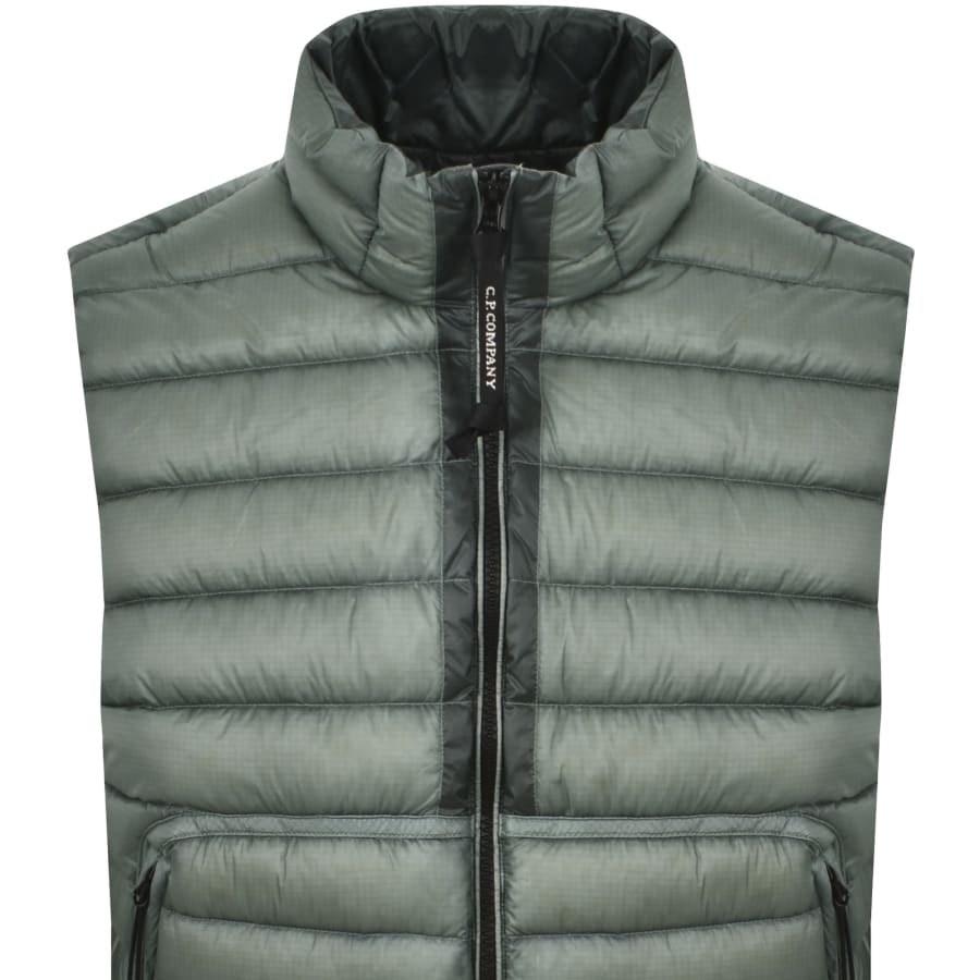 Image number 2 for CP Company DD Shell Down Gilet Silver Blue