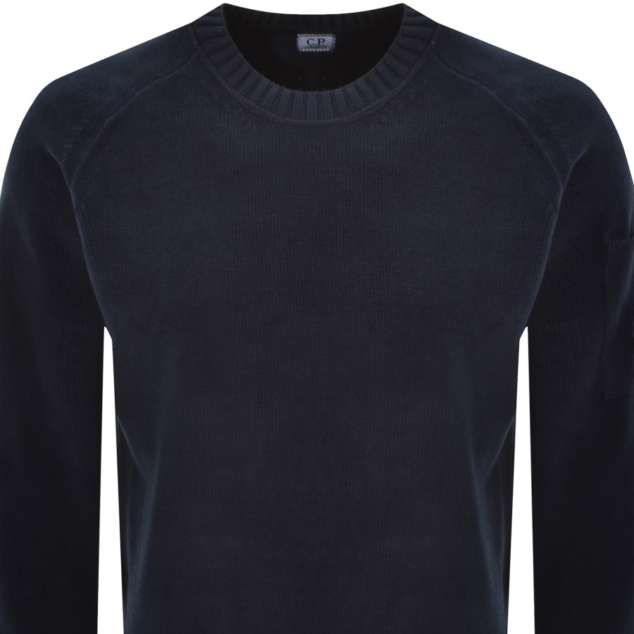 Image number 3 for CP Company Chenille Lens Jumper Navy