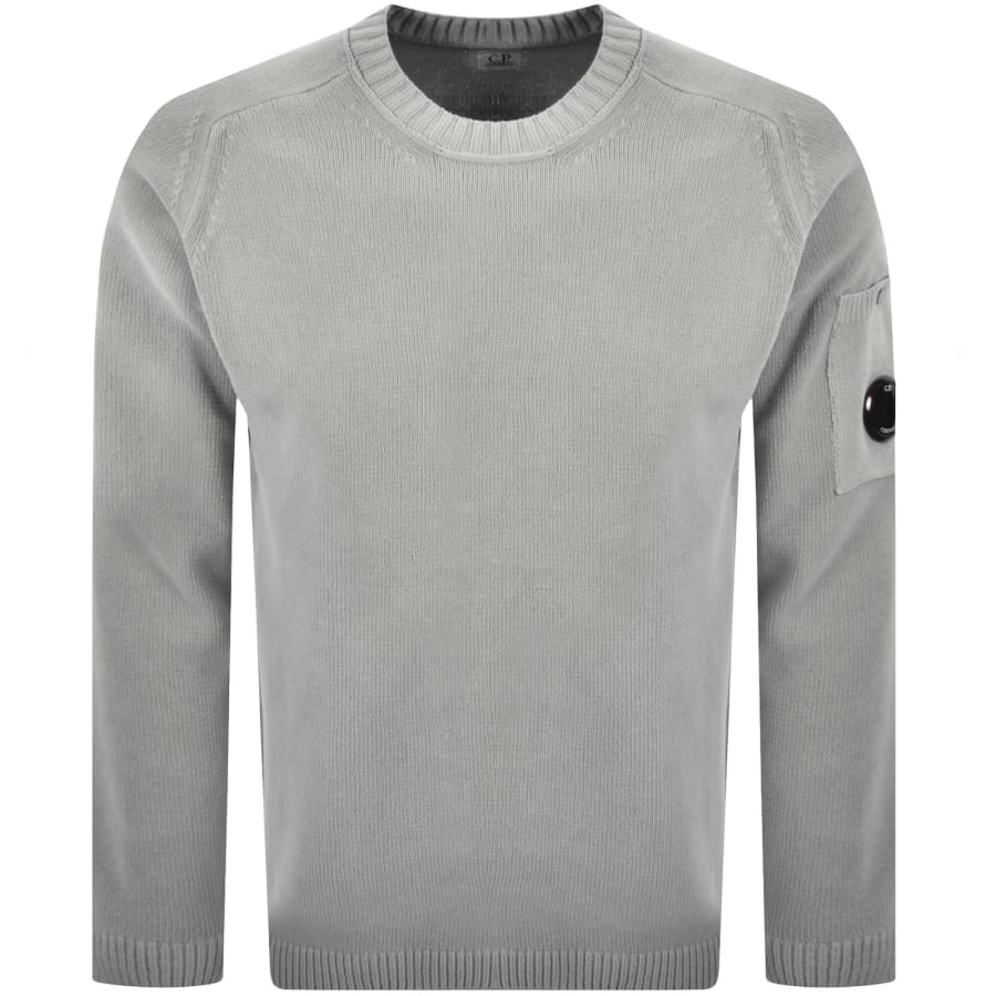 Image number 2 for CP Company Chenille Lens Jumper Dove Grey