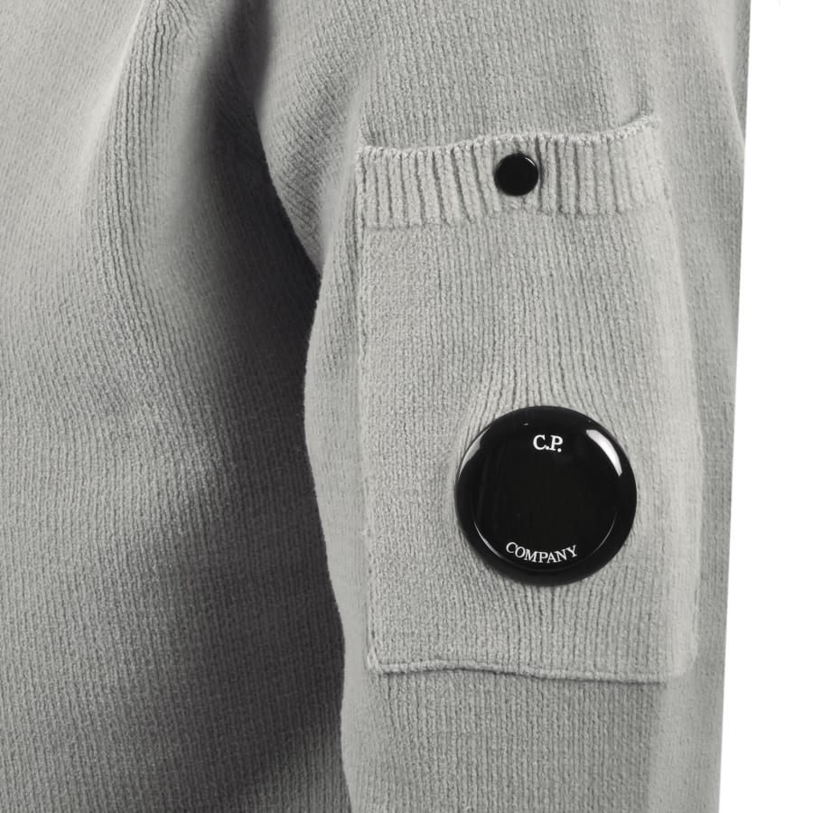 Image number 4 for CP Company Chenille Lens Jumper Dove Grey