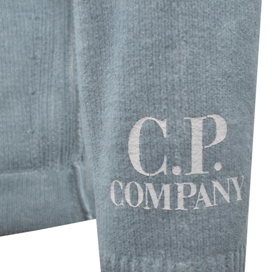 Image number 4 for CP Company Chenille Jumper Silver Blue