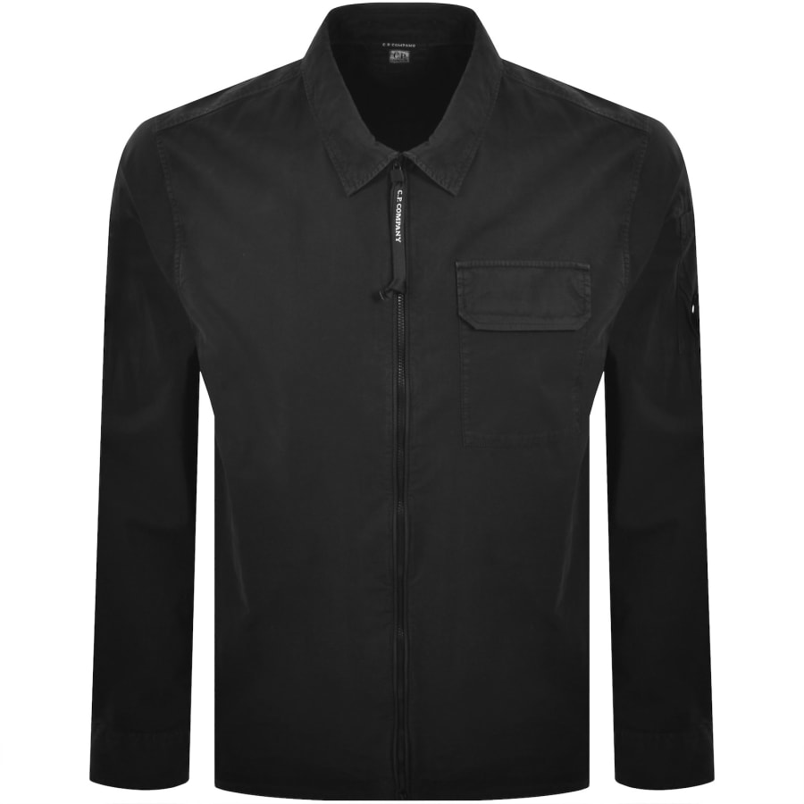 Image number 2 for CP Company Gabardine Overshirt Black