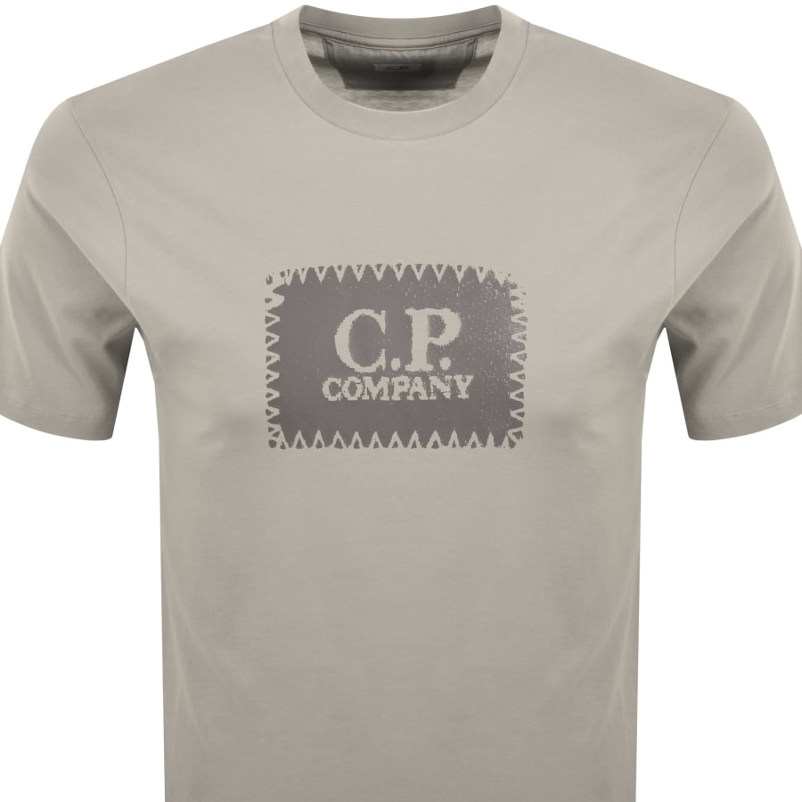 Image number 2 for CP Company Logo T Shirt Beige