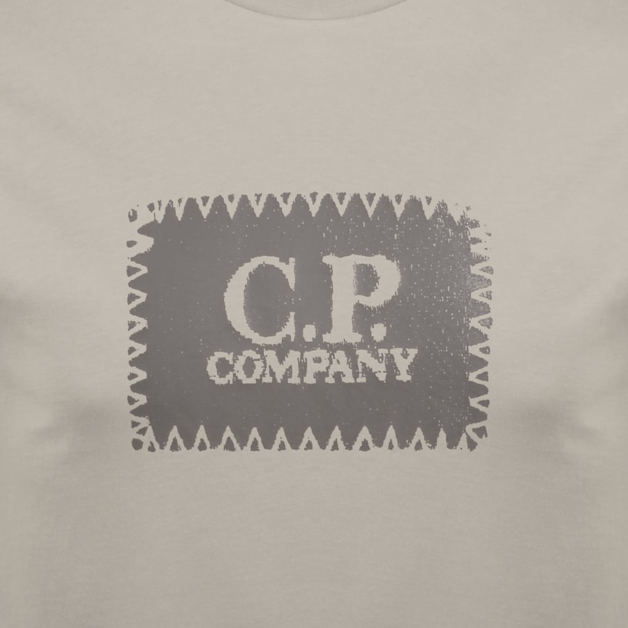 Image number 3 for CP Company Logo T Shirt Beige