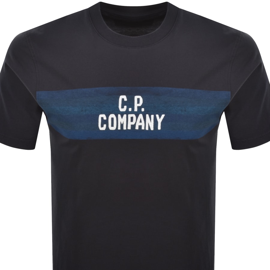 Image number 2 for CP Company Logo T Shirt Navy
