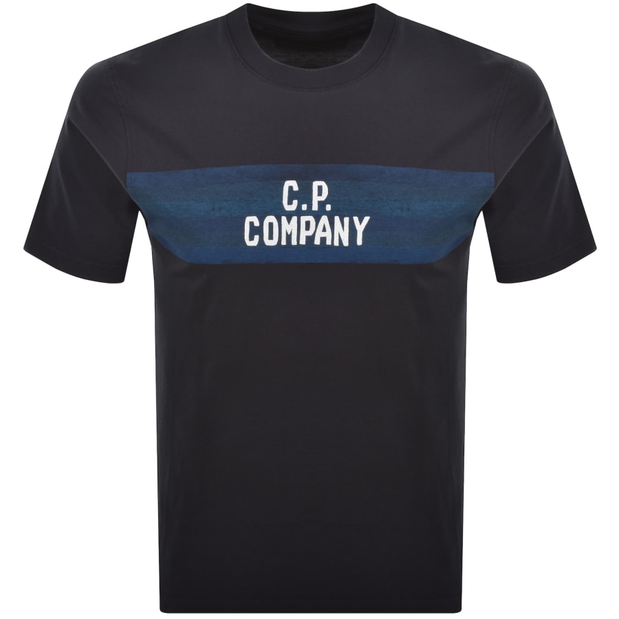 Image number 1 for CP Company Logo T Shirt Navy
