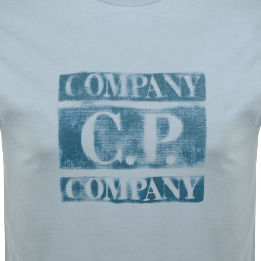 Image number 3 for CP Company Logo T Shirt Silver Blue