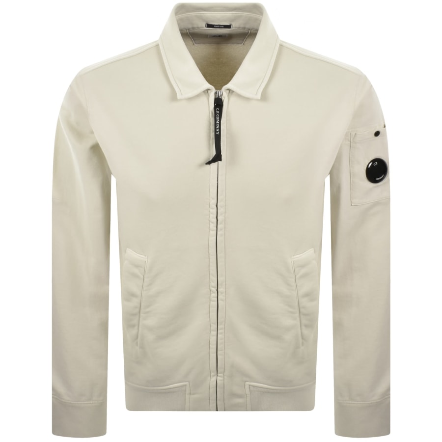 Image number 2 for CP Company Open Sweatshirt Cream