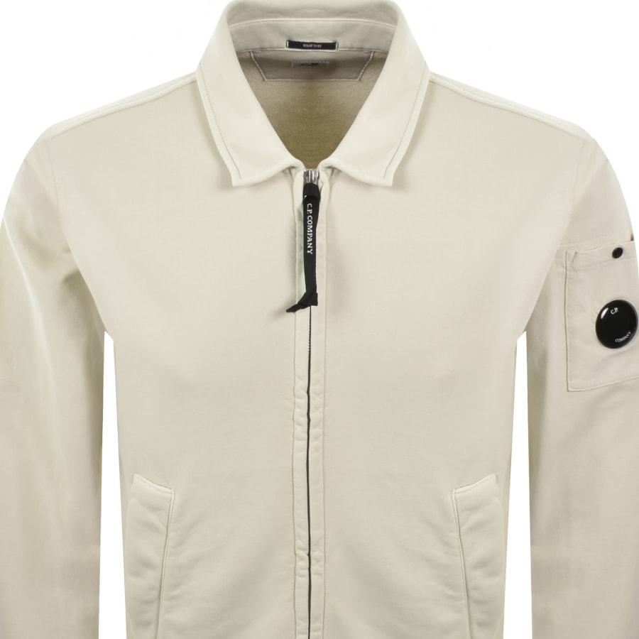 Image number 3 for CP Company Open Sweatshirt Cream