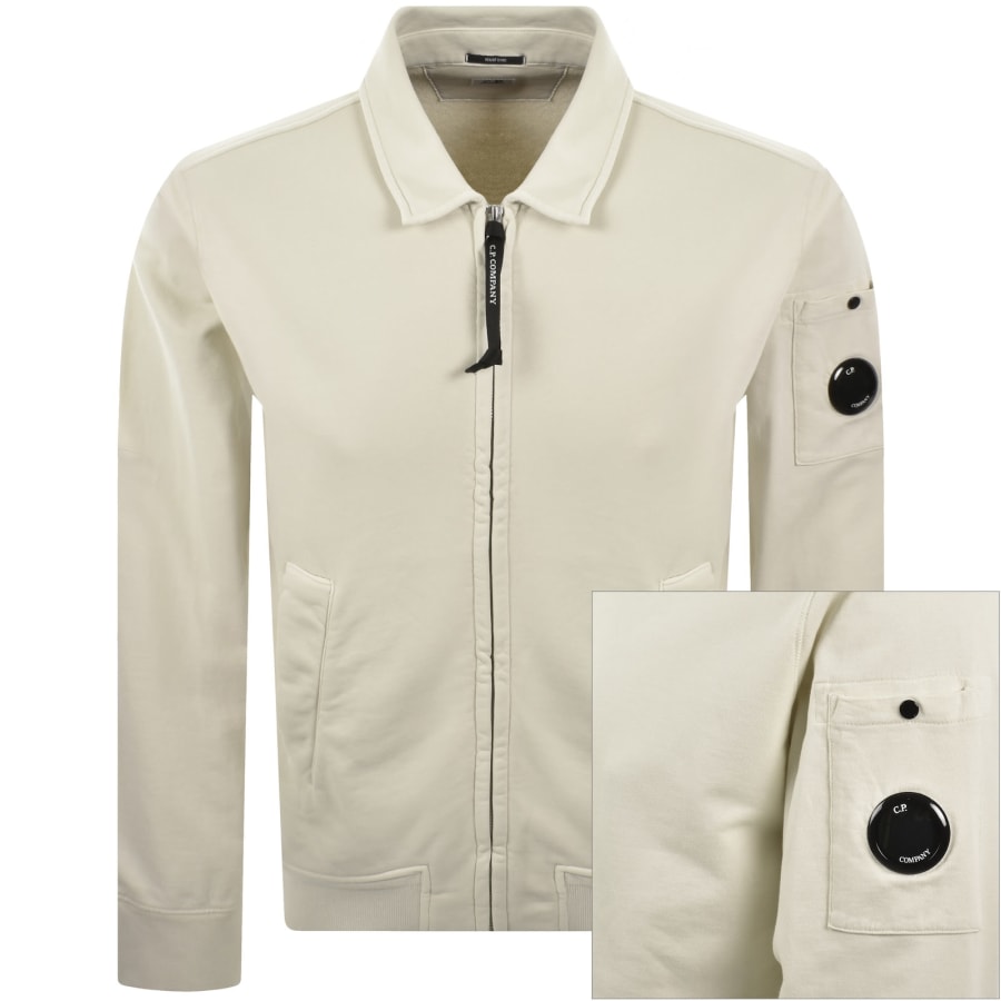 Image number 1 for CP Company Open Sweatshirt Cream