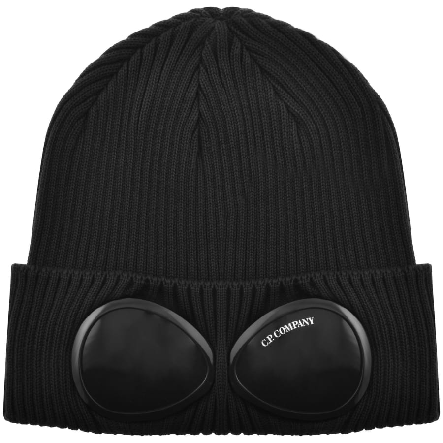 Image number 1 for CP Company Goggle Beanie Hat Black