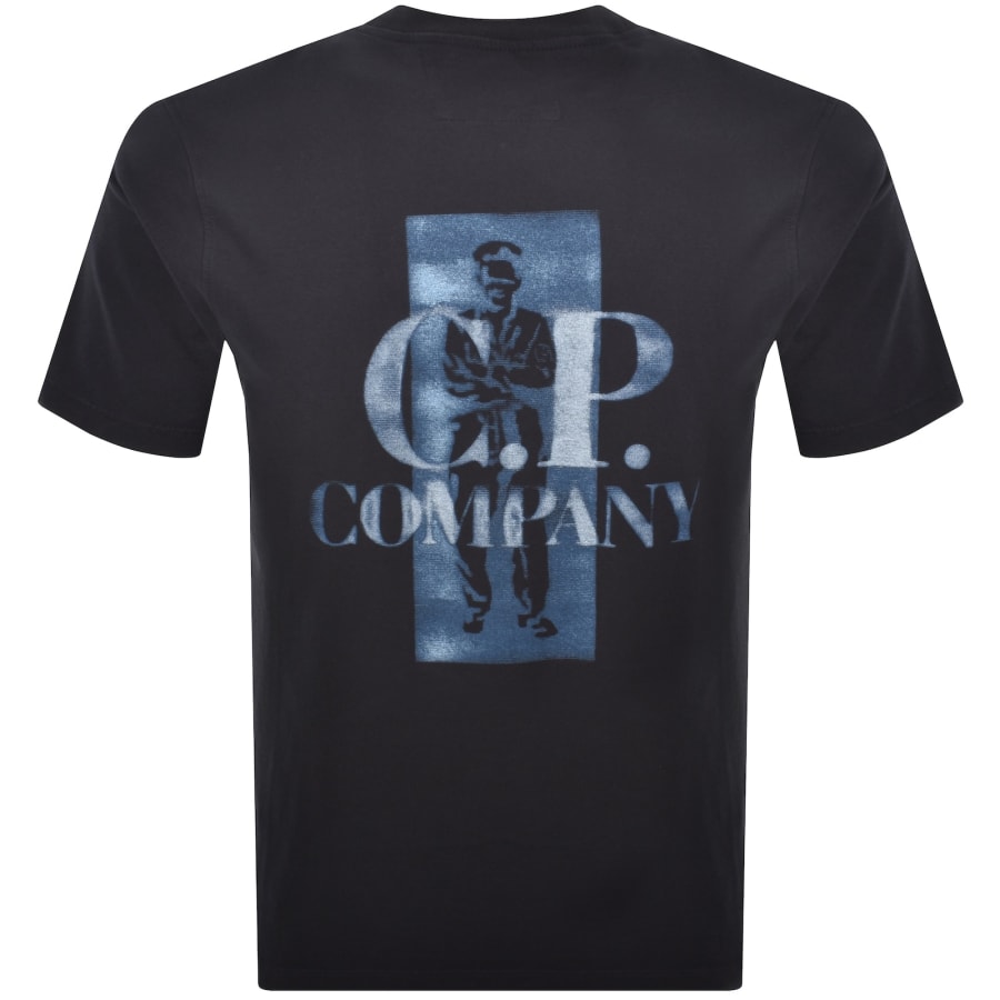 Image number 5 for CP Company Graphic Logo T Shirt Navy