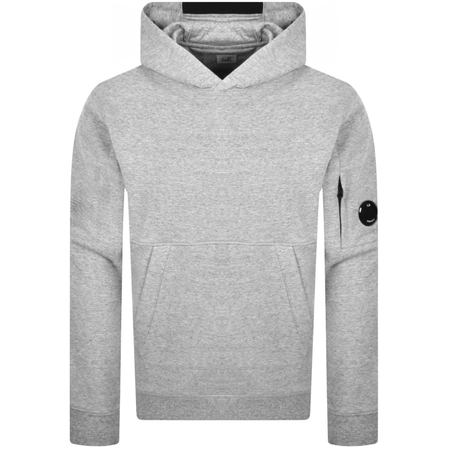 Image number 2 for CP Company Diagonal Raised Hoodie Grey