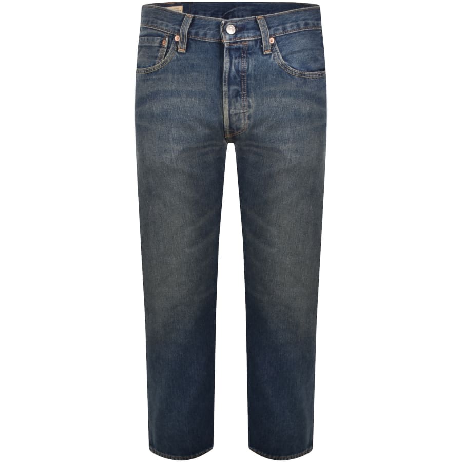 Image number 2 for Levis 501 Original Fit Mid Wash Jeans Blue