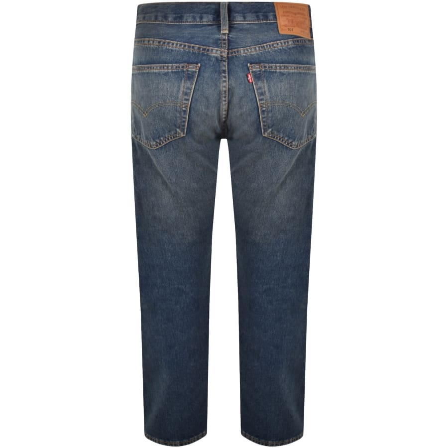 Image number 3 for Levis 501 Original Fit Mid Wash Jeans Blue