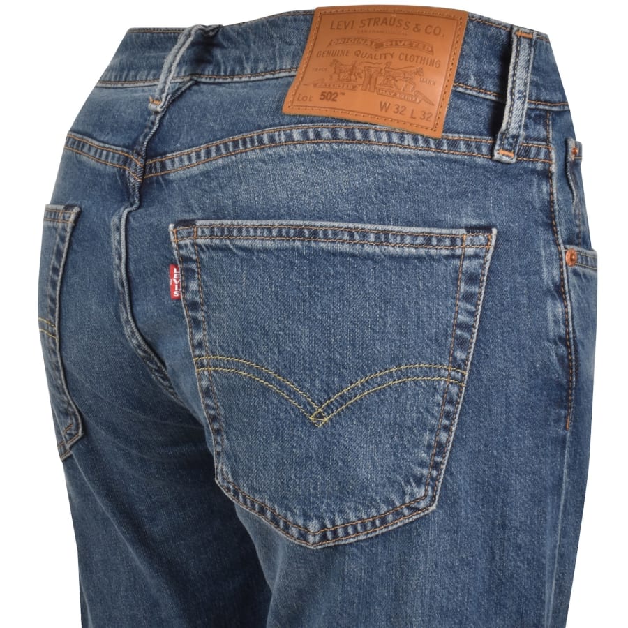 Image number 4 for Levis 502 Regular Tapered Jeans Blue