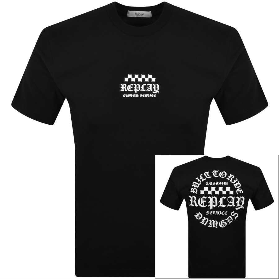 Image number 1 for Replay Logo T Shirt Black